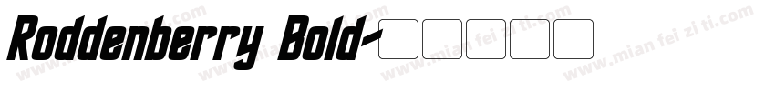 Roddenberry Bold字体转换